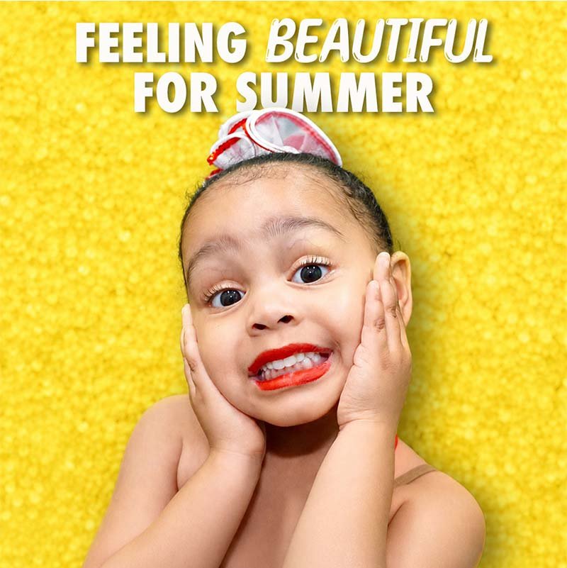 3M Dance Studio – Feeling Beautiful for Summer Young 3M Dance Studio dancer posing playfully against a yellow background for a summer social media campaign